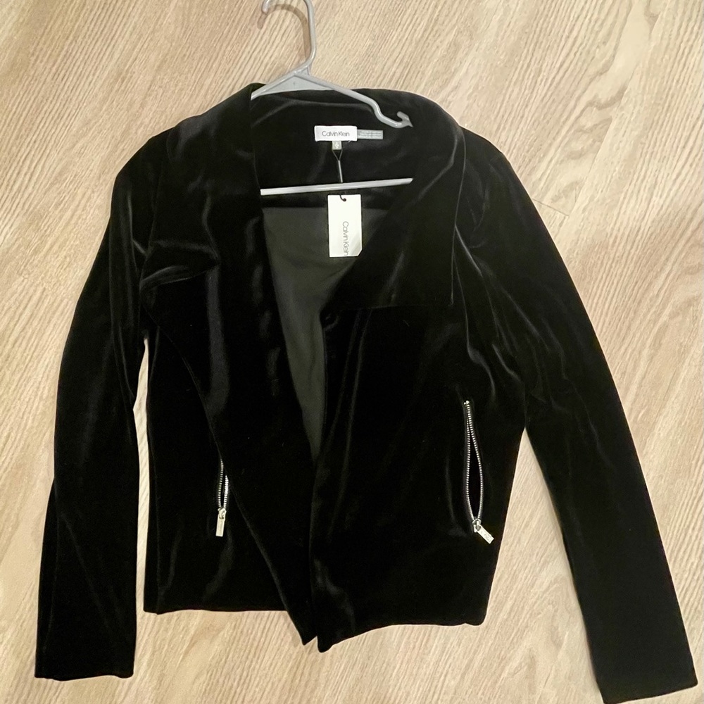 Brand new black velvet blazer